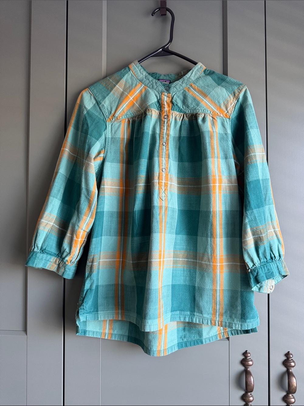 Patagonia 100% Cotton Plaid blouse - size 4 - Settlers Top Style